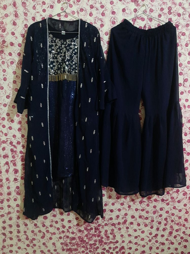 Beautiful Garara suit With Long Shrug