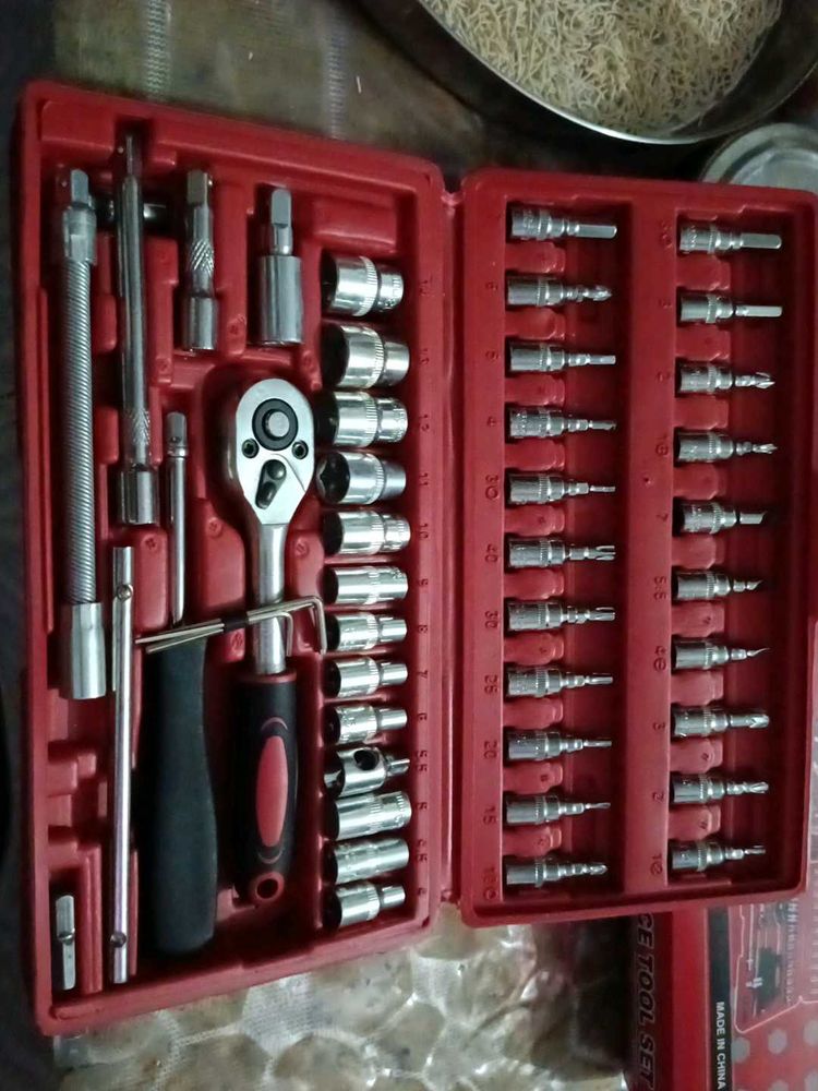 46 Piece Tool Set For Home &amp; Auto