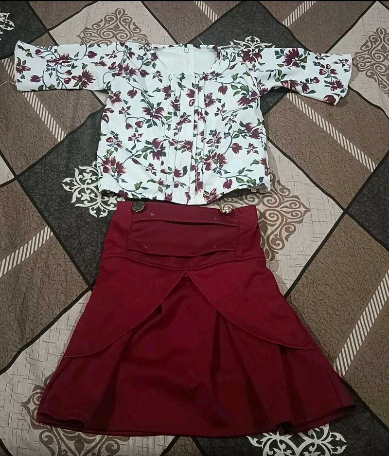 Floral Top &amp; Skirt Set