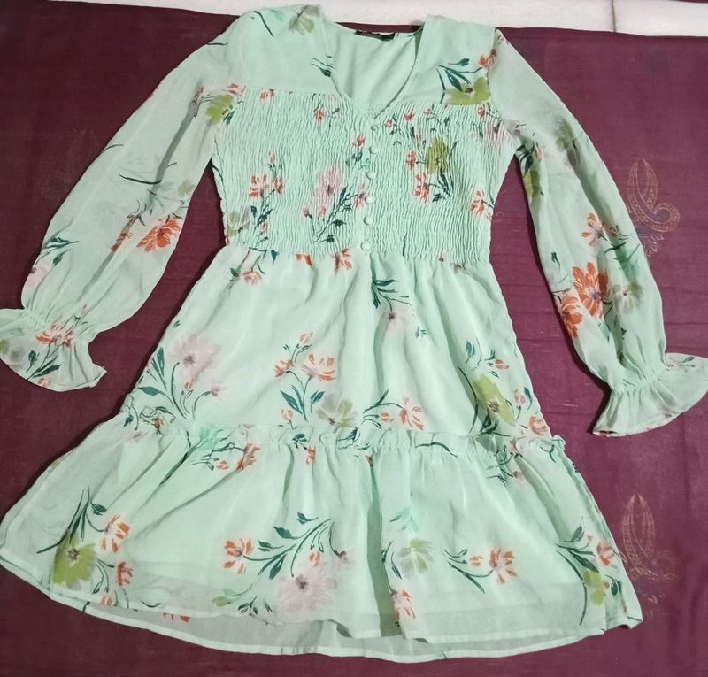 Green Georgette Frock