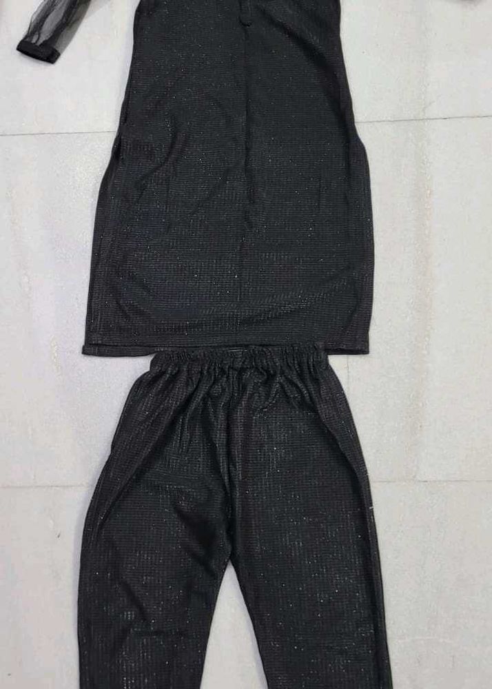 STRAIGHT SUIT AND PANT WITH SHINING LYCRA