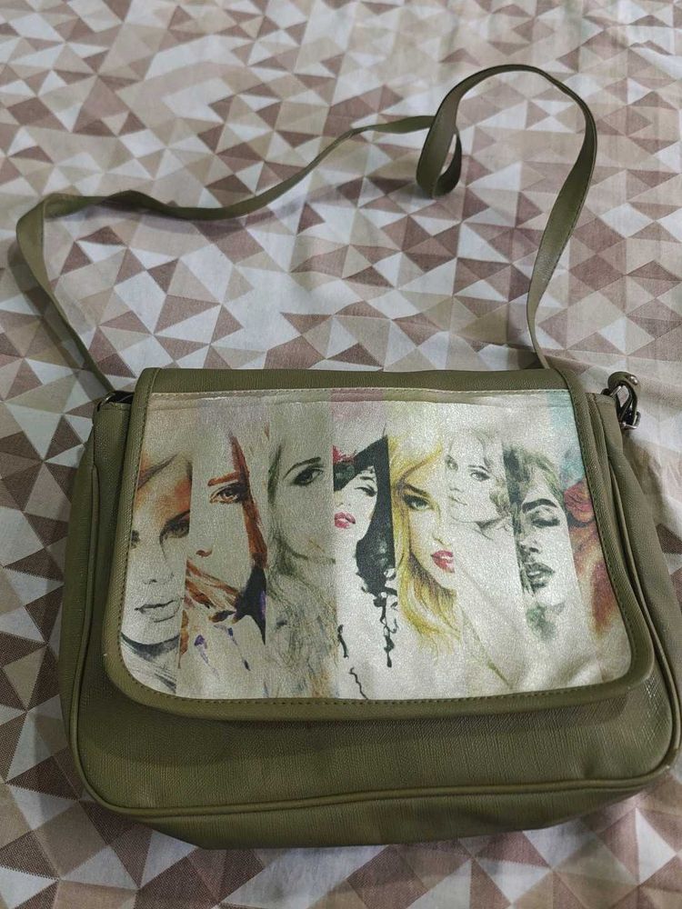 Olive Colour Krazykat Handbag