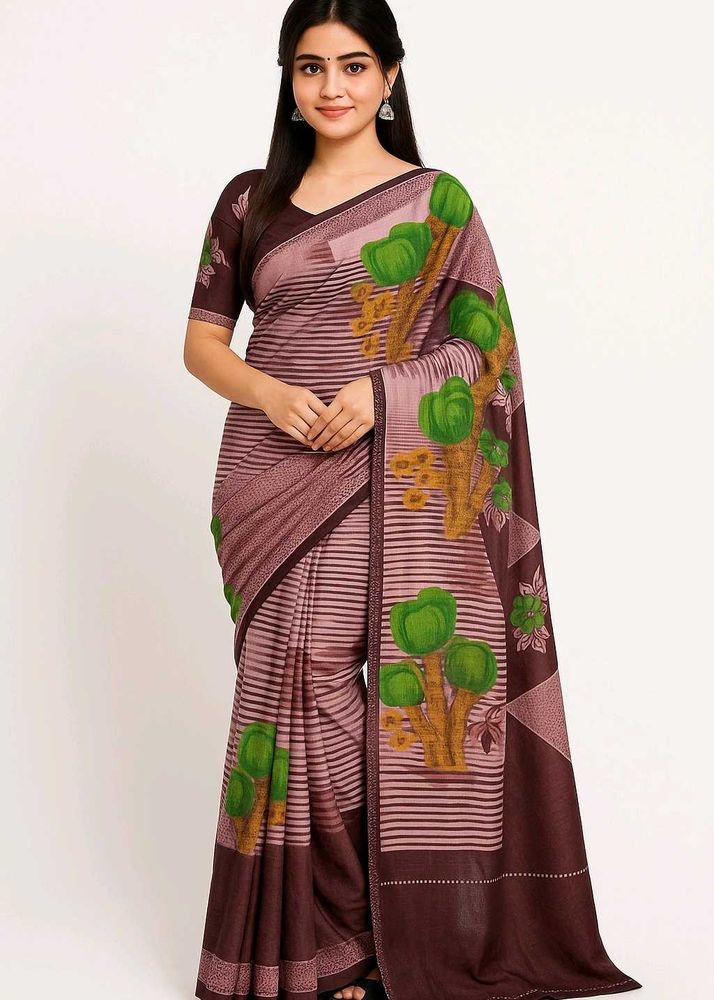Elegant Floral Print Saree
