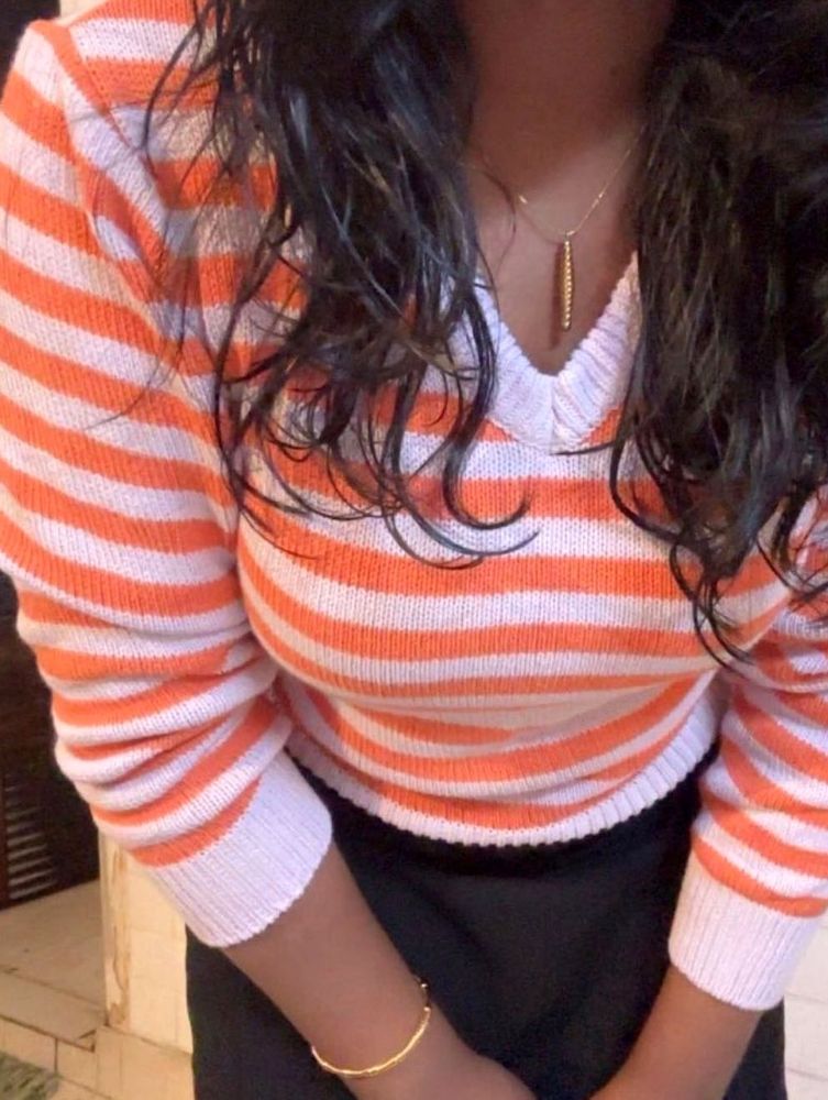 Striped Knit Pullover (item 24)