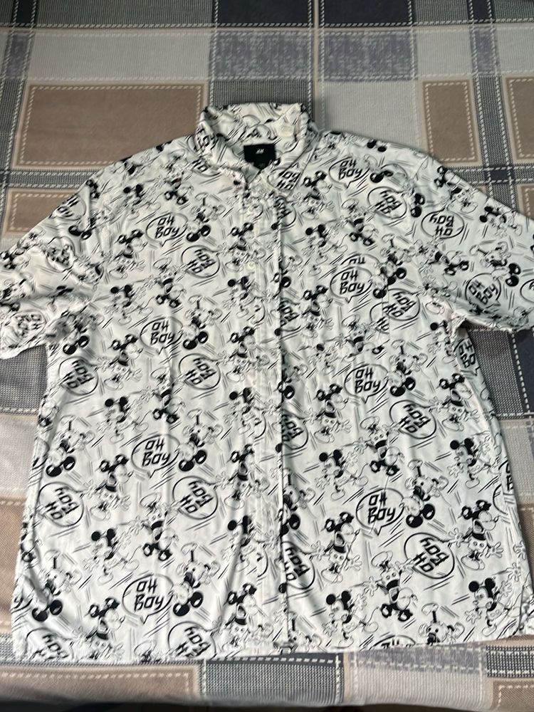 H&amp;M Mickey Mouse Print Shirt
