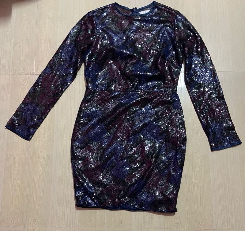 Kazo Black Embellished Sheath Dress