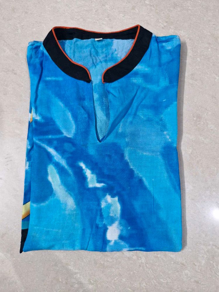 Blue Tie-Dye Kurta