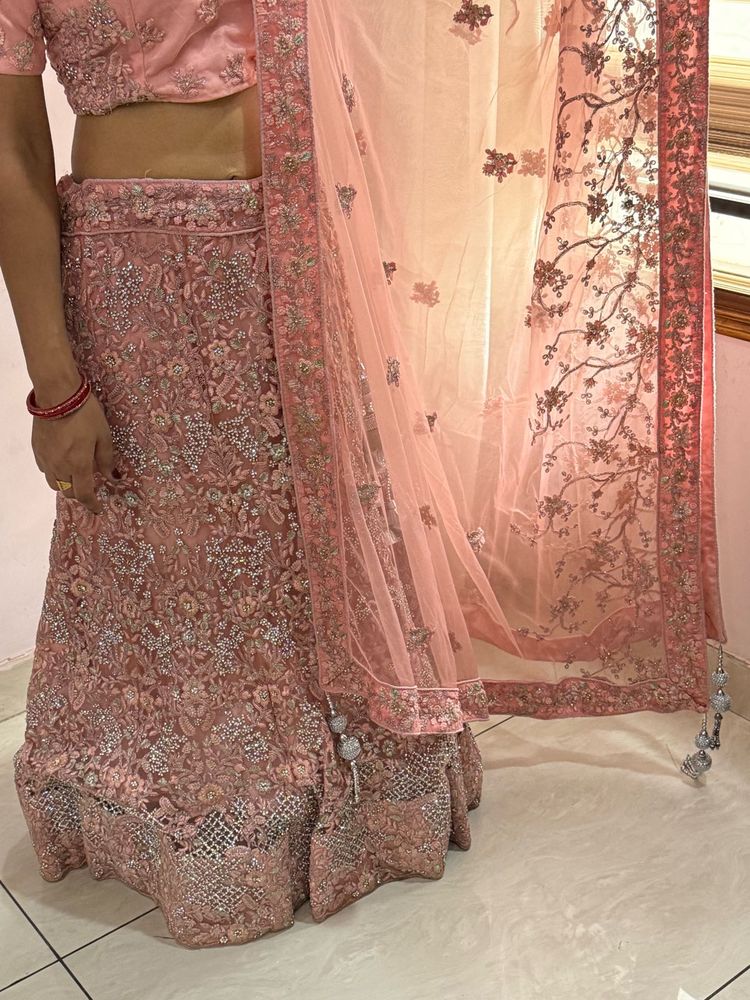 Elegant Peach Lehenga Choli