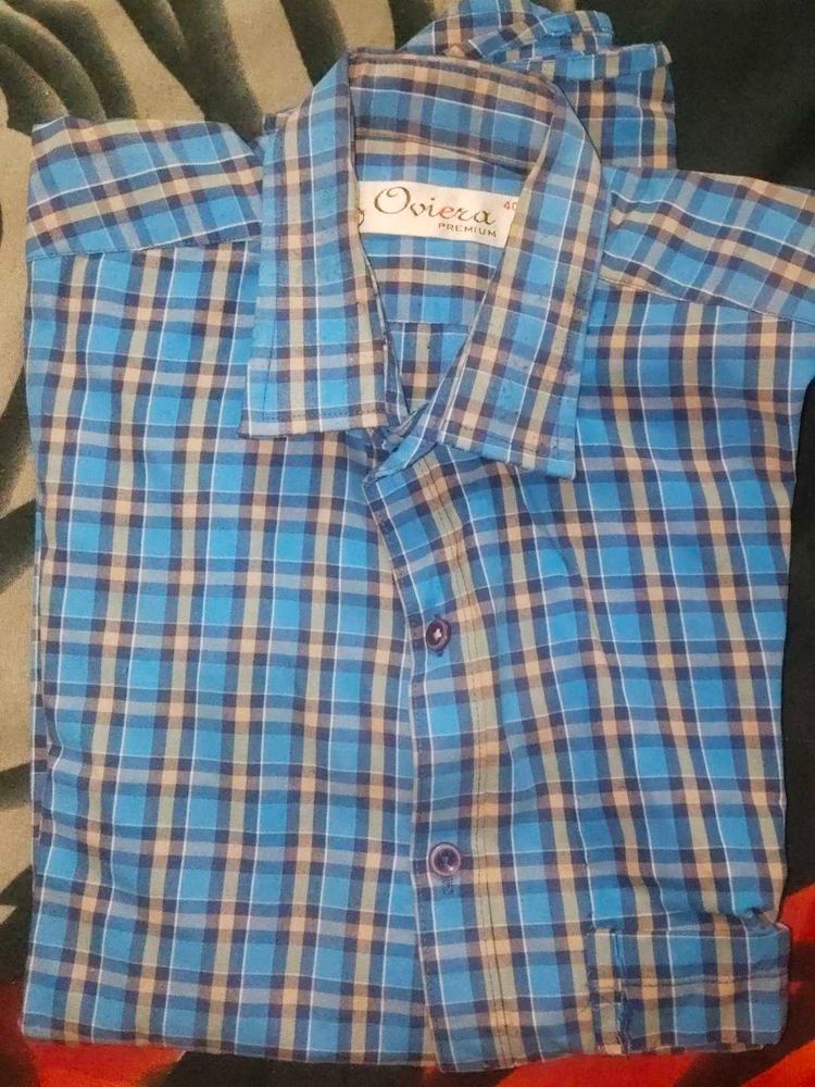 Plaid Button-Down Shirt