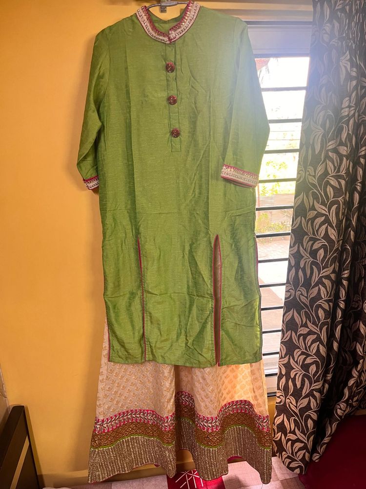 Ethnic Gown with Kurti top