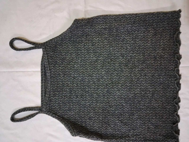 Gray Ribbed Cami Top