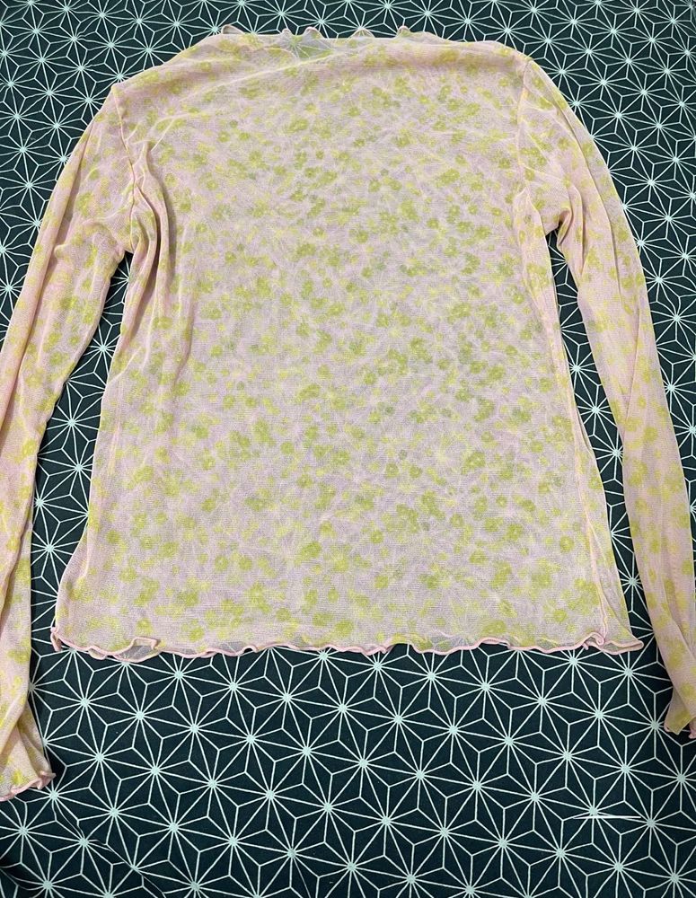 Floral Mesh Top
