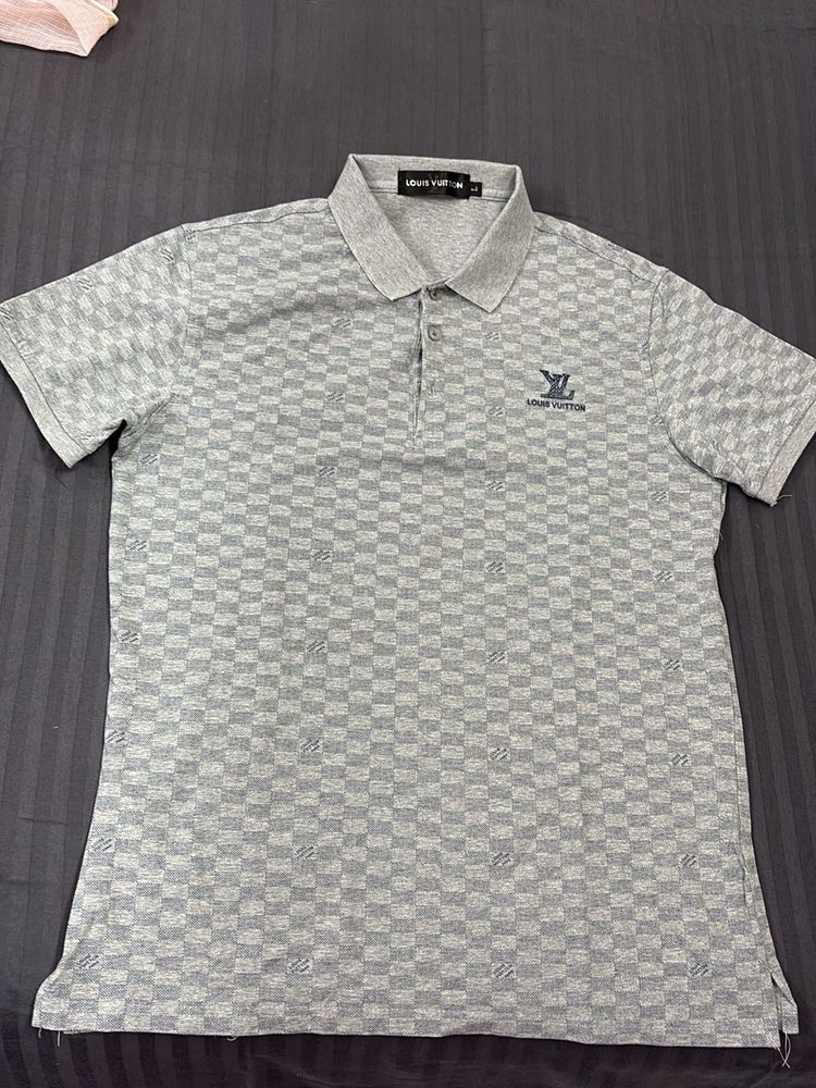 Stylish Grey Polo T-Shirt