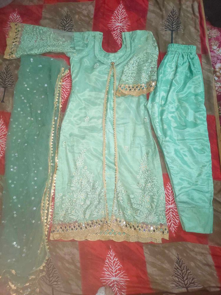 Mint Green Salwar Kameez Suit