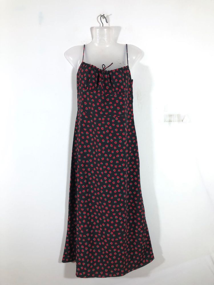Black Floral Printed Dress (Women’s)