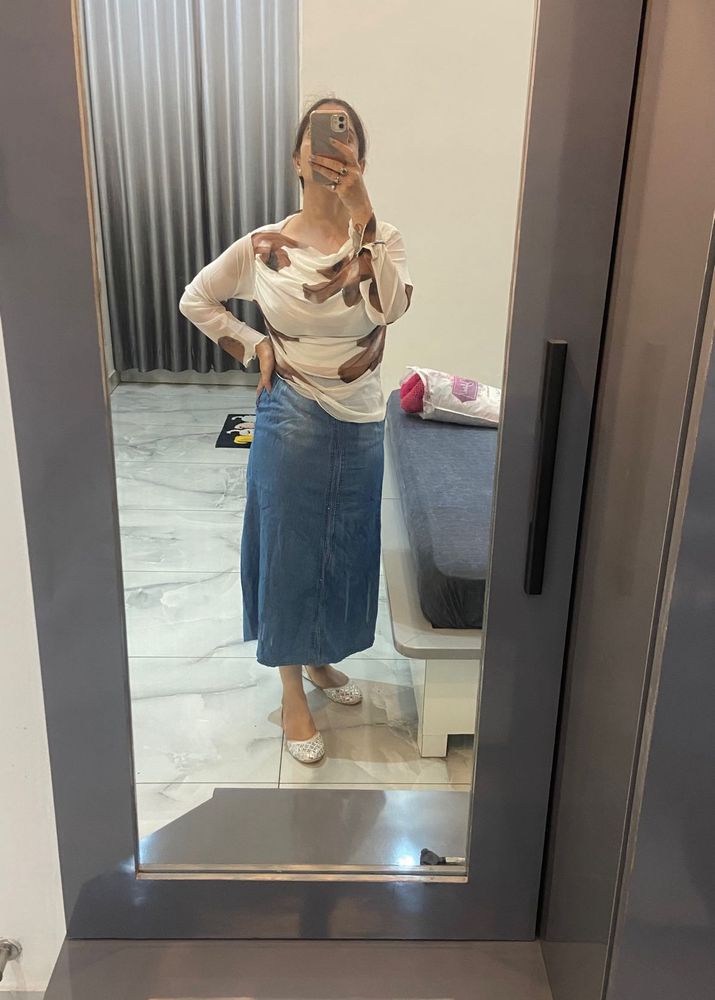 Floral Print Skirt and top