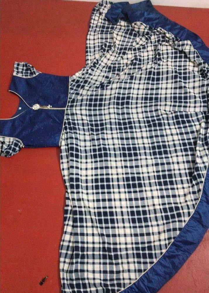 Blue Checkered Dress