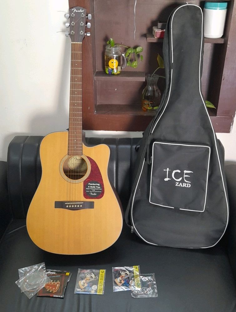 Original Fender USA Acoustic Guitar, Made In Indonesia, Has Built-in Tuner &amp; Preamp
