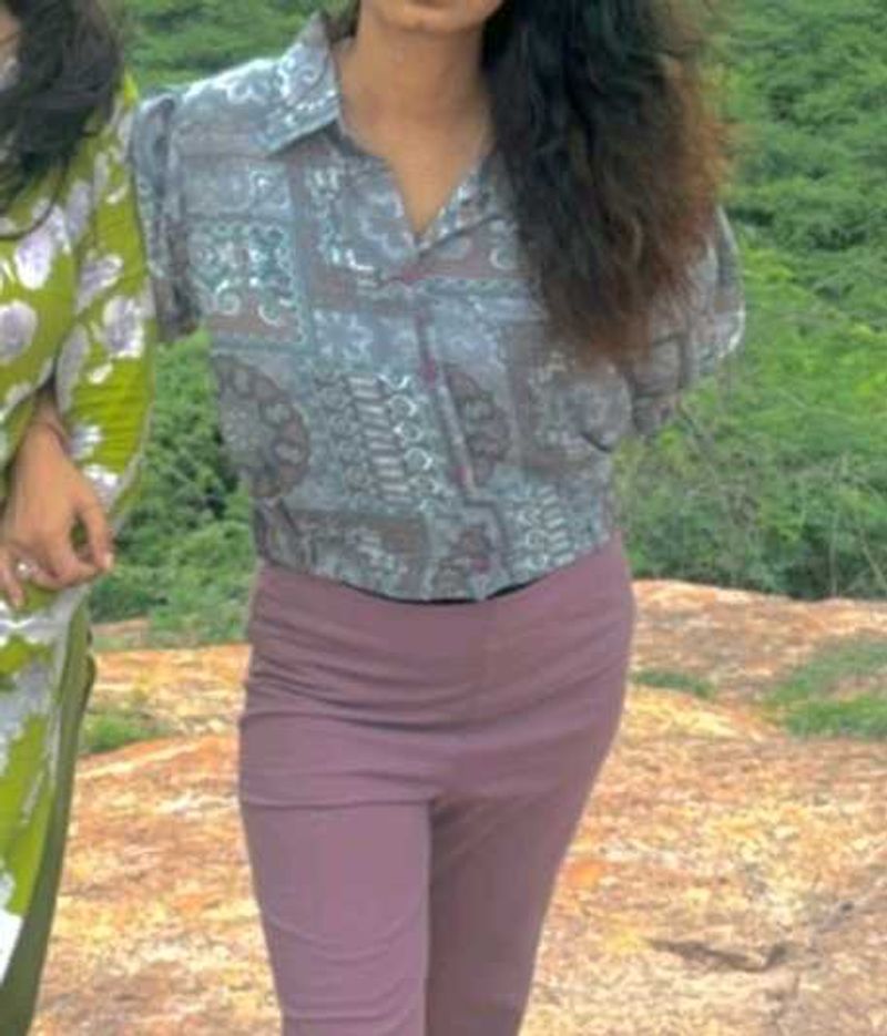 Patterned Crop Top
