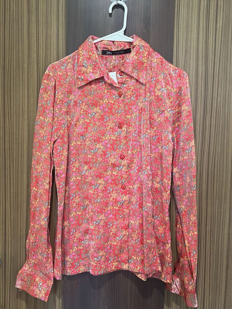 Zara Floral Print Shirt