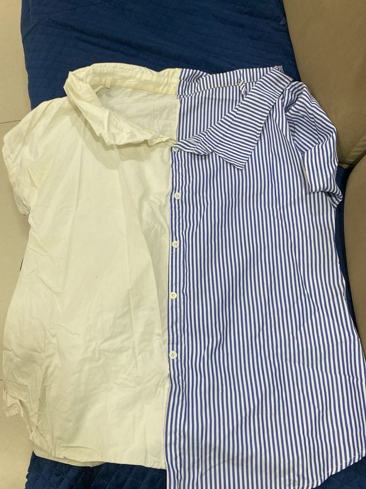 Off Shoulder And Baggy Shirt