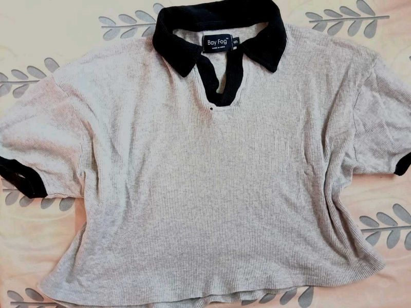 Bay Fog Crop Top - Ribbed