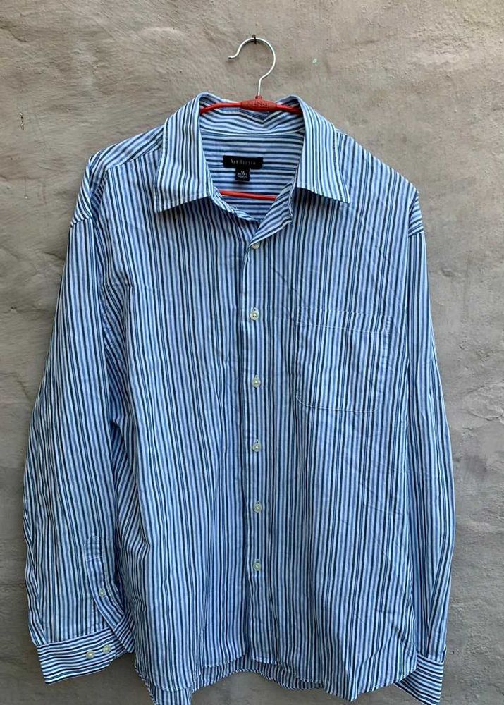 Van Heusen Striped Blue Shirt