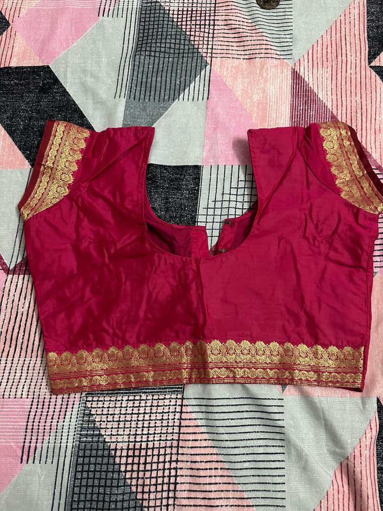 saree blouse pink