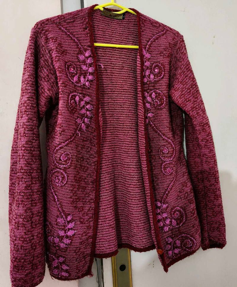 Floral Embroidered Cardigan