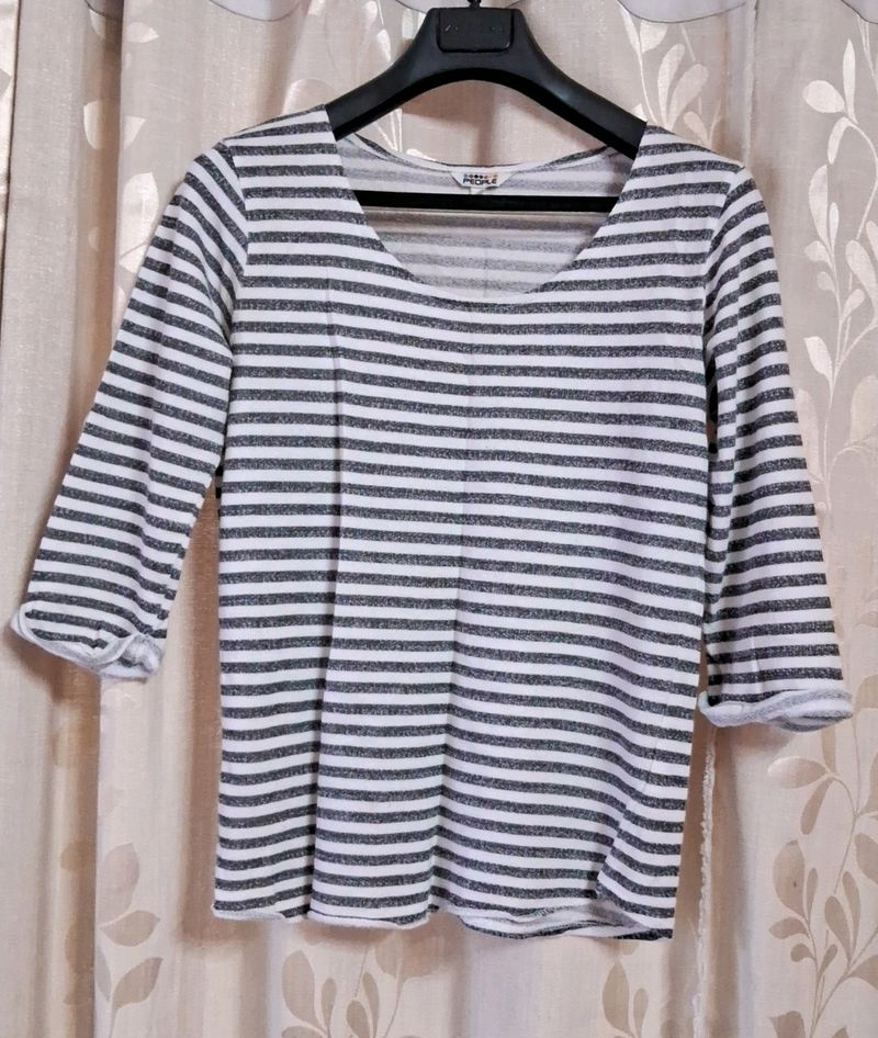 Striped 3/4 Sleeve Top