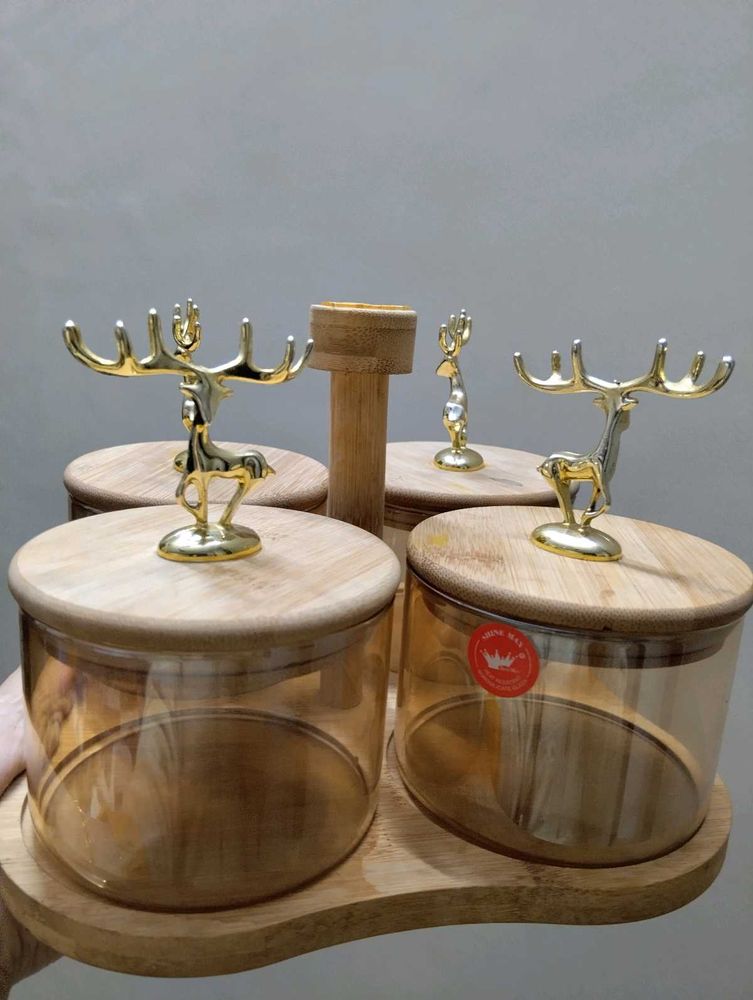 Reindeer Topped Storage Carousel