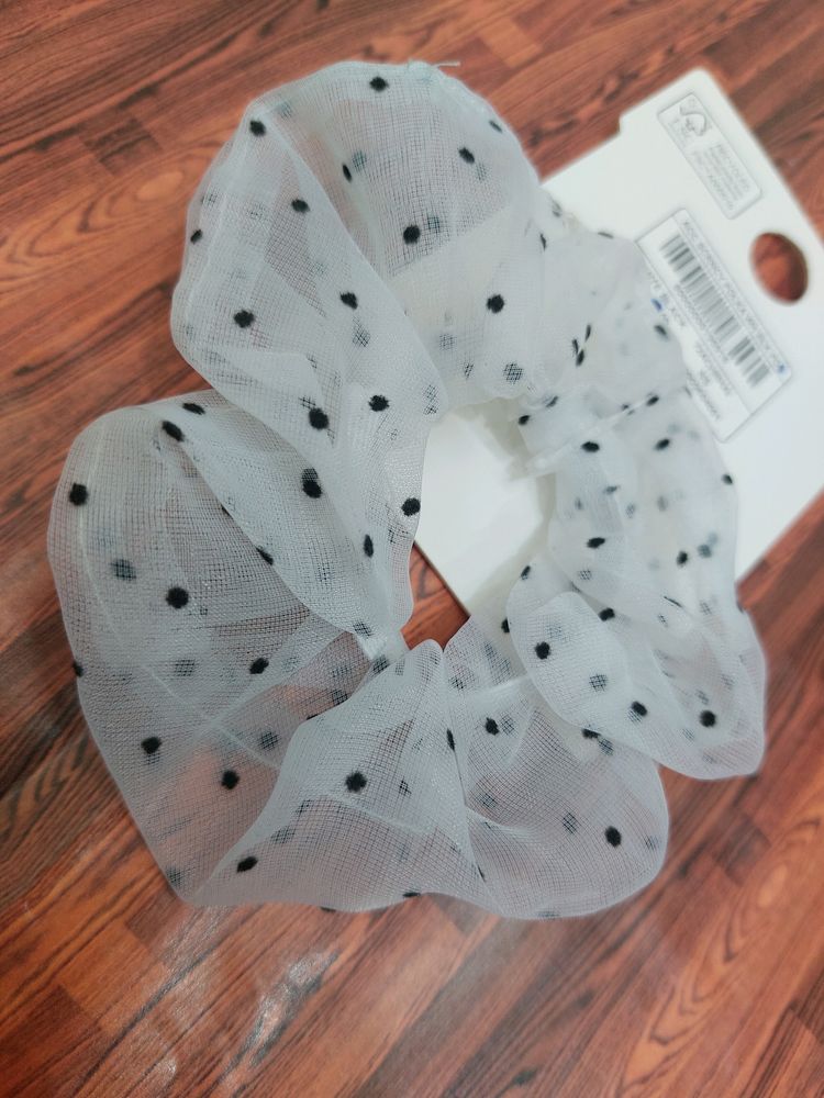 Organza Scrunchie (Black&amp;White)
