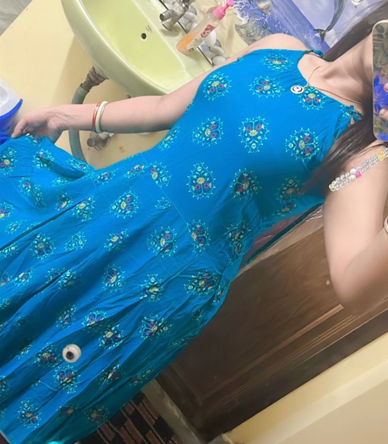Blue Maxi Party Wear dress