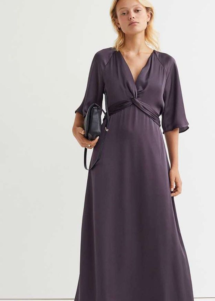 H&amp;M Mauve Purple V Neck dress(M)