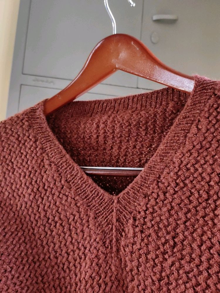 long hand wowen pure wool sweater