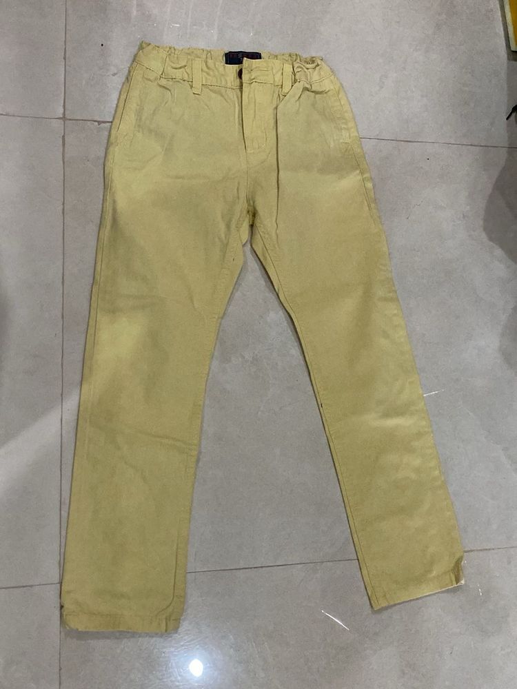 Lemon Yellow Casual Trousers