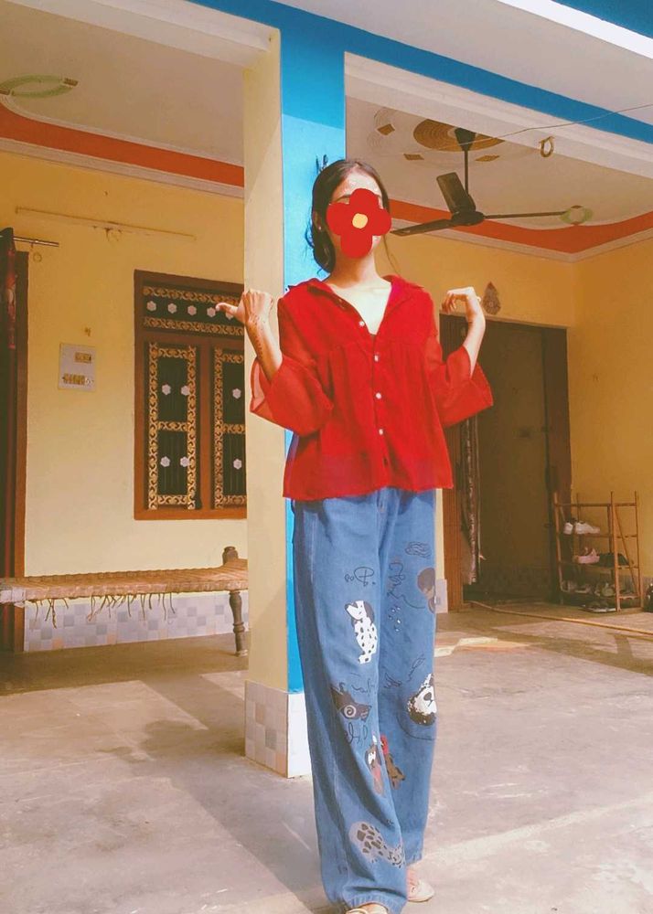 long sleeves beautiful red top 💓