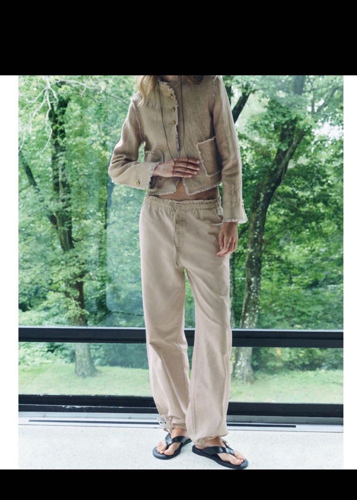 New One ZW COLLECTION LOOSE FIT LOW-RISE JEANS