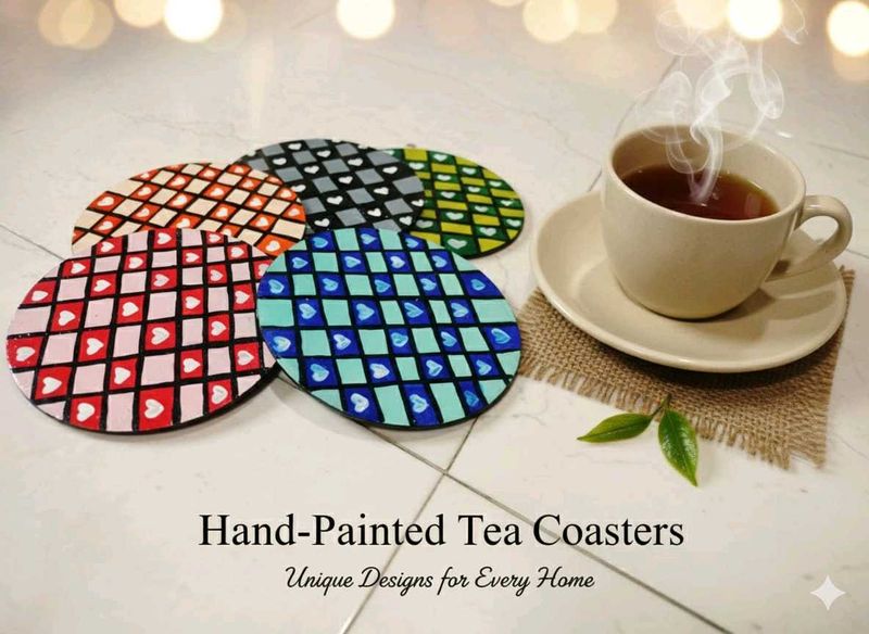 Hand-Painted Tea Coasters