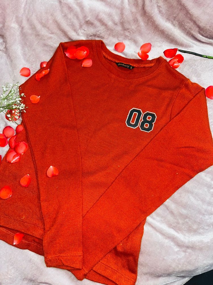 Orange Long Sleeve Tee - &#39;08&#39;