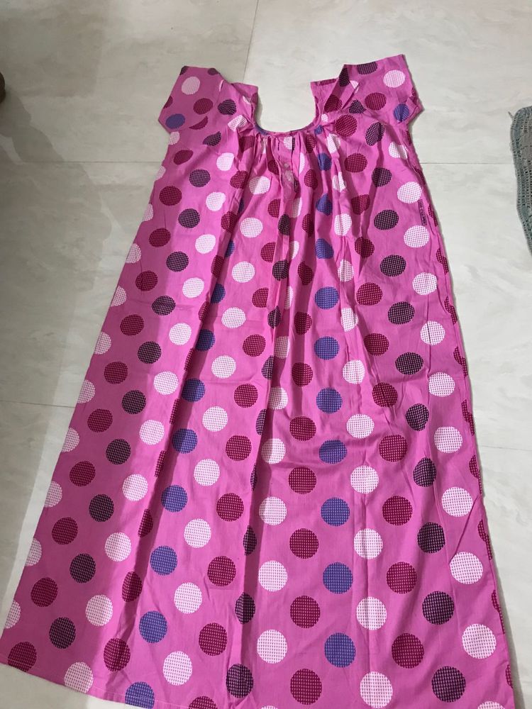 Pink Polka Dot Nightgown