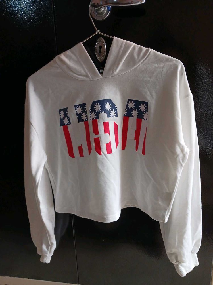 Patriotic Pop Cropped Hoodie – by SHEIN