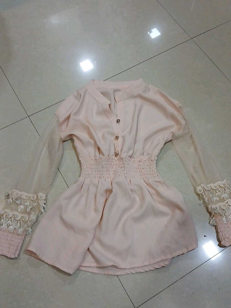 Elegant Sheer Sleeve Top