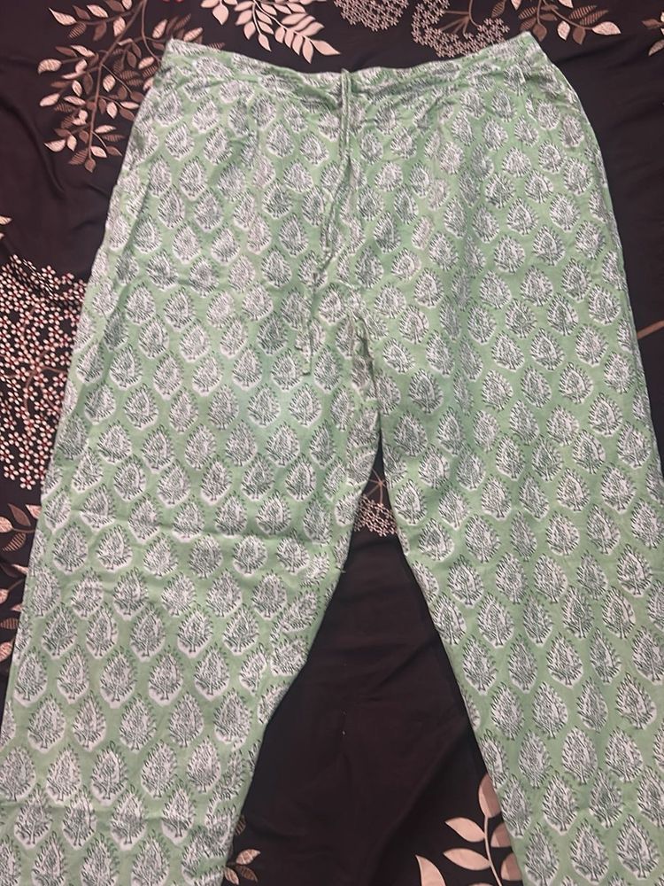 Leaf Print Palazzo Pants