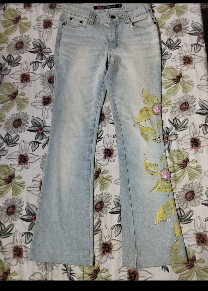 Embellished Flare Jeans