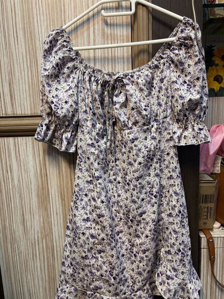 Ruffle Hem Aline Dress