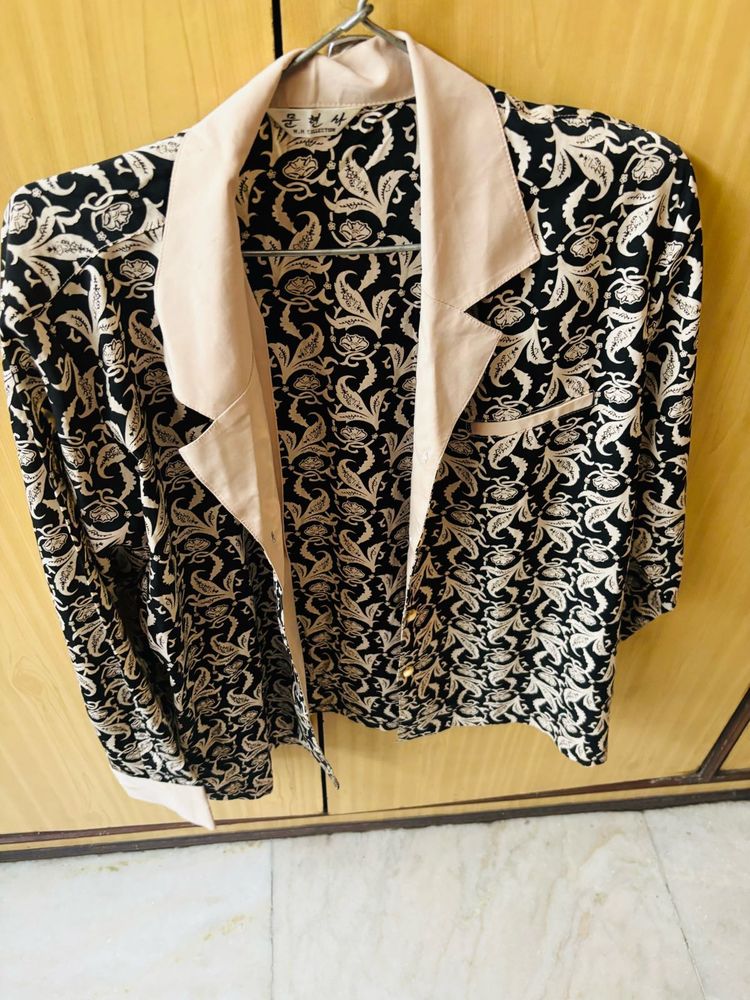 Vintage Paisley Print Blazer