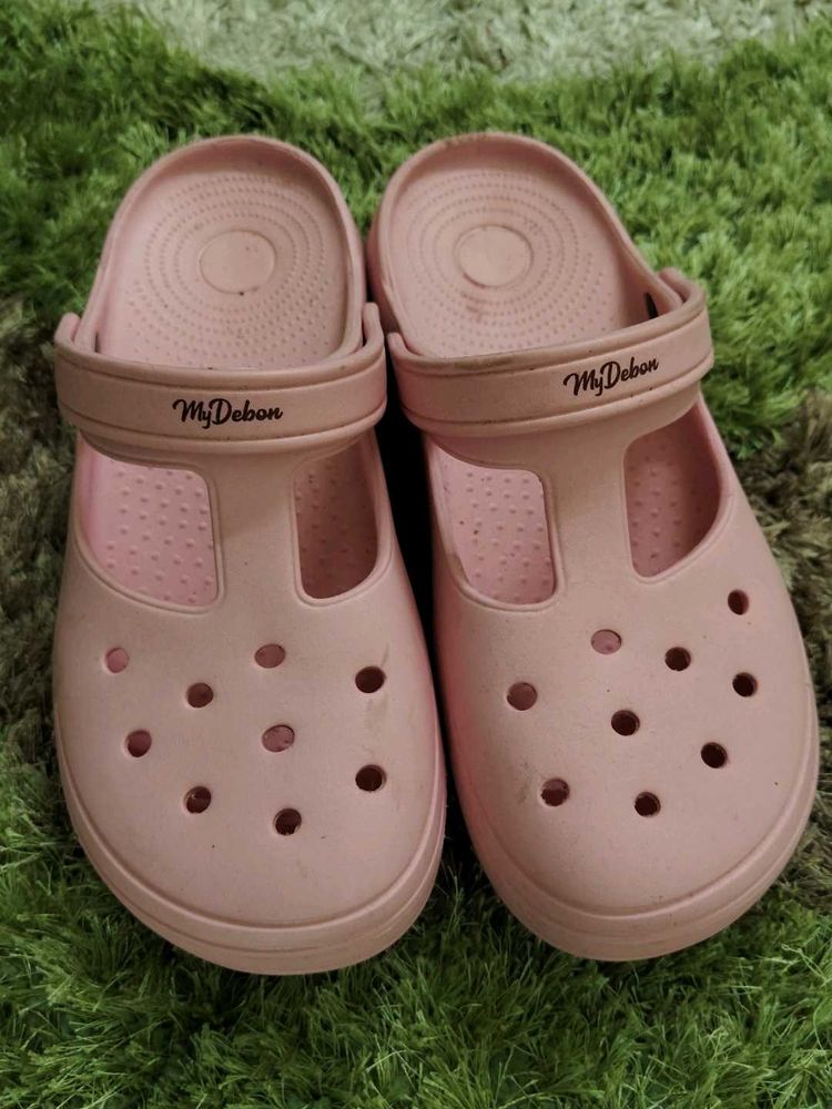 Pink Crocs