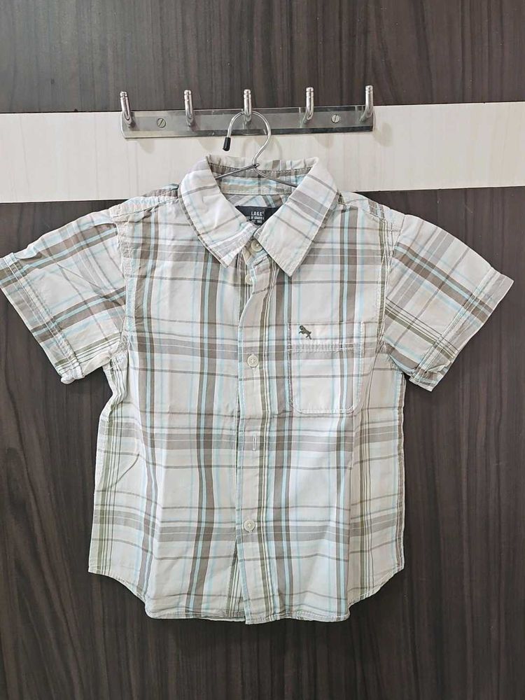 branded Boy's Plaid Casual Shirt