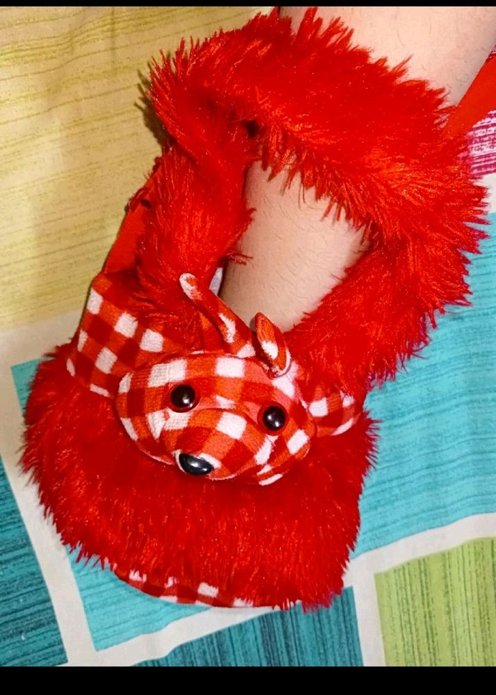 Red polar bear sling bag